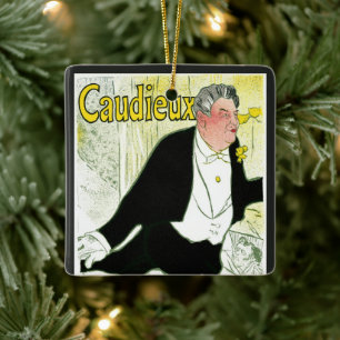 Art Nouveau antiek, Caudieux door Toulouse Lautrec Keramisch Ornament