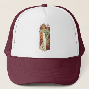 Art Nouveau antiek, Champagne door Alphonse Mucha Trucker Pet