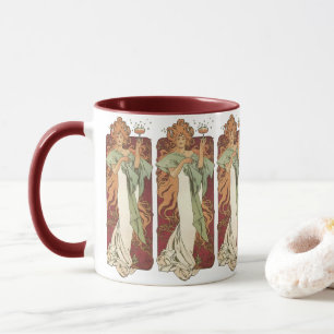 Art Nouveau-antiek, Champagne van Alphonse Mucha Mok