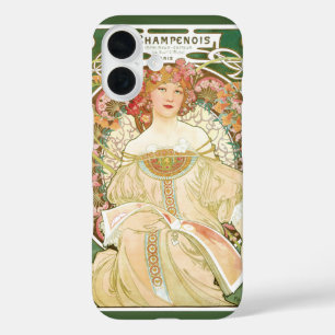 Art Nouveau-antiek, Champenois door Alphonse Mucha iPhone 16 Hoesje