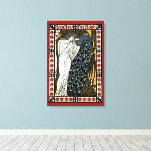 Art Nouveau antiek, De Kus door William Bradley Canvas Afdruk