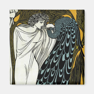 Art Nouveau antiek, De Kus door William Bradley Magneet