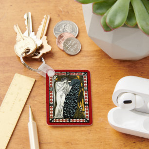 Art Nouveau antiek, De Kus door William Bradley Sleutelhanger