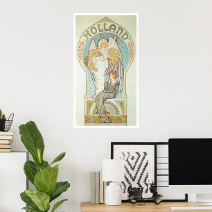 Art Nouveau antiek, Holland Levensverzekering Poster