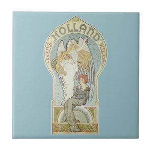 Art Nouveau antiek, Holland Levensverzekering Tegeltje