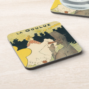 Art Nouveau antiek, La Goulue door Toulouse Lautre Bier Onderzetter