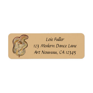 Art Nouveau antiek, La Loie Fuller moderne dansere Etiket