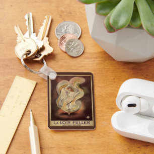 Art Nouveau antiek, La Loie Fuller moderne dansere Sleutelhanger