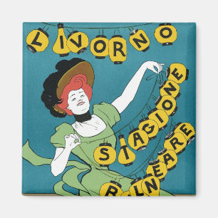 Art Nouveau-antiek, Livorno Senorita danst Magneet