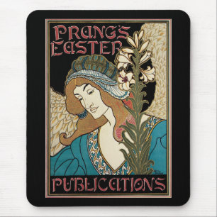 Art Nouveau antiek, Prang's Pasen Publicaties Muismat