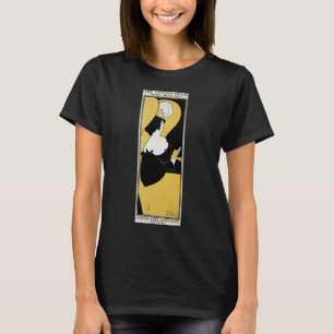 Art Nouveau antiek, vrouw leest een geel boek T-shirt