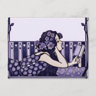 Art Nouveau antieke lezer Briefkaart