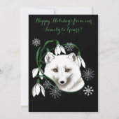 Art Nouveau Arctic White Fox Kaart (Achterkant)