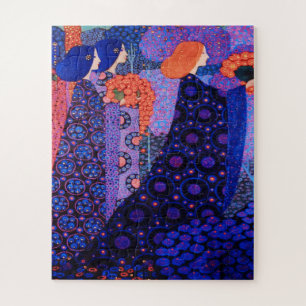 Art Nouveau art, Dante, vrouwen, Morris, kleurrijk Legpuzzel