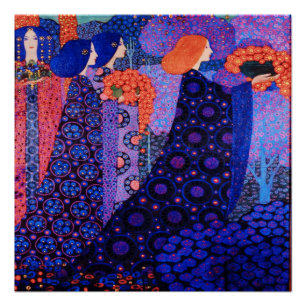 Art Nouveau art, Dante, vrouwen, Morris, kleurrijk Perfect Poster