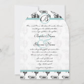 Art nouveau Art Déco Daisy Faire-part de mariage (Devant)