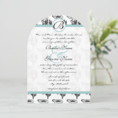 Art nouveau Art Déco Daisy Faire-part de mariage (Debout devant)