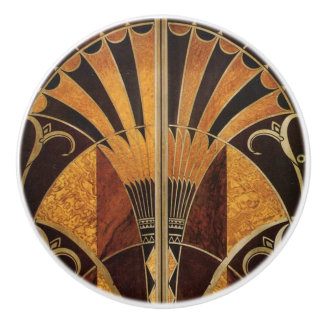 art Nouveau, art deco, , meerhoutkleuren Keramische Knop
