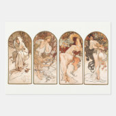 Art Nouveau, Art Deco, Seizoen, Ontkoppeling Mucha Inpakpapier Vel (Voorkant)