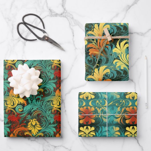 Art nouveau Art nouveau motif papier peint design (Recto)