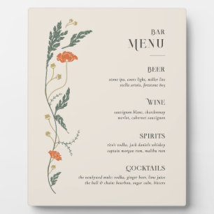  Art Nouveau Bar Menu Sign Fotoplaat