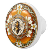 Art Nouveau Bee Keramische Knop (Rechts)