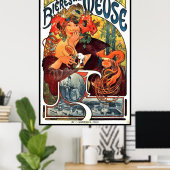 Art Nouveau Beer AD 1897 Poster (Thuiskantoor)