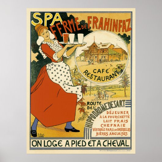  Art Nouveau, Beer Bar Restaurant en Cafe Poster (Voorkant)