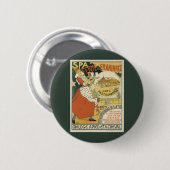 Art Nouveau, Beer Bar Restaurant en Cafe Ronde Button 5,7 Cm (Voorkant /achterkant)