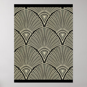 , art nouveau, beige, grijs, art deco, frans, ru poster