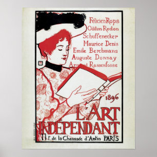  art nouveau Belgium kunstboekpresentatie Poster