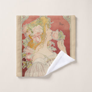 Art Nouveau Belle Époque Damesrozen Livemont Bad Handdoek