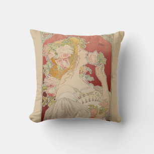 Art Nouveau Belle Époque Damesrozen Livemont Kussen