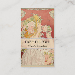 Art Nouveau Belle Époque Damesrozen Livemont Visitekaartje