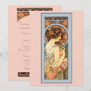 Art Nouveau Belle Mariée Faire-part de mariage