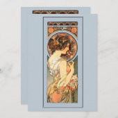Art Nouveau Belle Mariée Faire-part de mariage (Devant / Derrière)