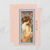 Art Nouveau Belle Mariée Mariage Carte RSVP (Devant / Derrière)