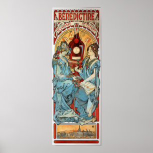 Art Nouveau Benedictijner 1898 Mucha Poster
