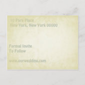 Art Nouveau Bewaar de datum Aankondigingskaart (Achterkant)