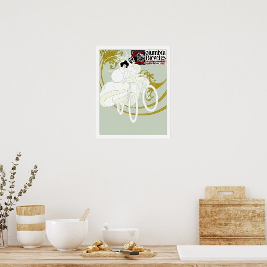 Art Nouveau Bicycle Ad door Will Bradley Poster (Keuken)