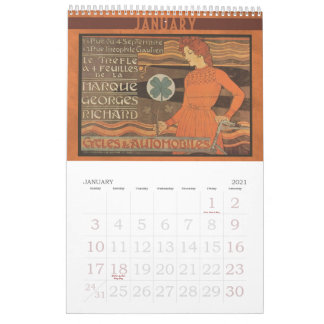 Art Nouveau Bicycle Agenda 2014 Kalender