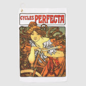 Art Nouveau Bicycle Mucha Art Golfhanddoek (Voorkant)