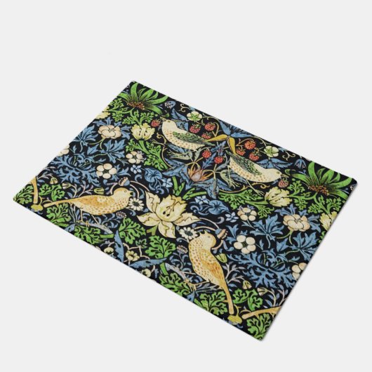 Art Nouveau Bird and Flower Tapestry Pattern Deurmat (Schuin)