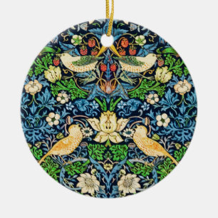 Art Nouveau Bird and Flower Tapestry Pattern Keramisch Ornament