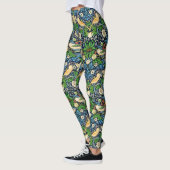 Art Nouveau Bird and Flower Tapestry Pattern Leggings (Links)