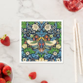 Art Nouveau Bird and Flower Tapestry Pattern Servet (Insitu)