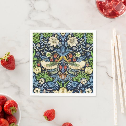 Art Nouveau Bird and Flower Tapestry Pattern Servet (Insitu)