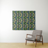 Art Nouveau Bird and Flower Tapestry Pattern Wandkleed (In Situ (horizontaal))
