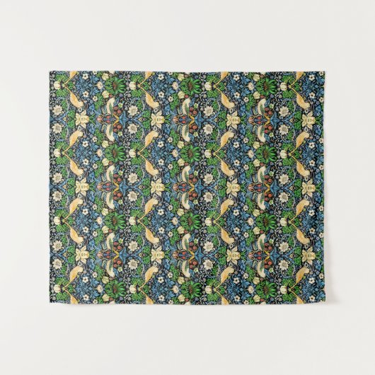 Art Nouveau Bird and Flower Tapestry Pattern Wandkleed (Voorkant (horizontaal))