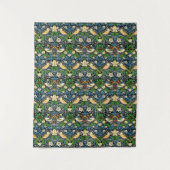 Art Nouveau Bird and Flower Tapestry Pattern Wandkleed (Voorkant)
